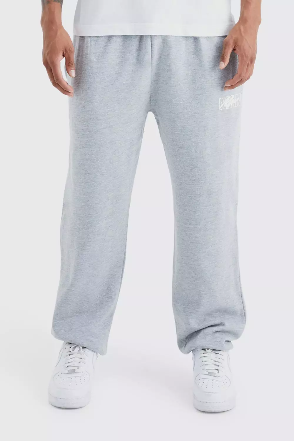 Man Signature Overdyed Oversized Sweatpants Grey