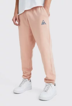 Man Triangle Oversized Sweatpants Dusty pink
