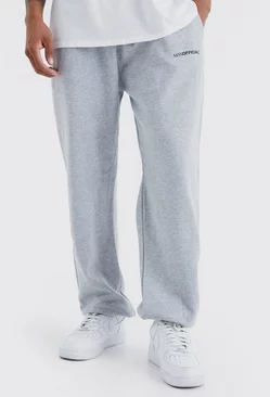 Man Official Oversized Sweatpants Grey