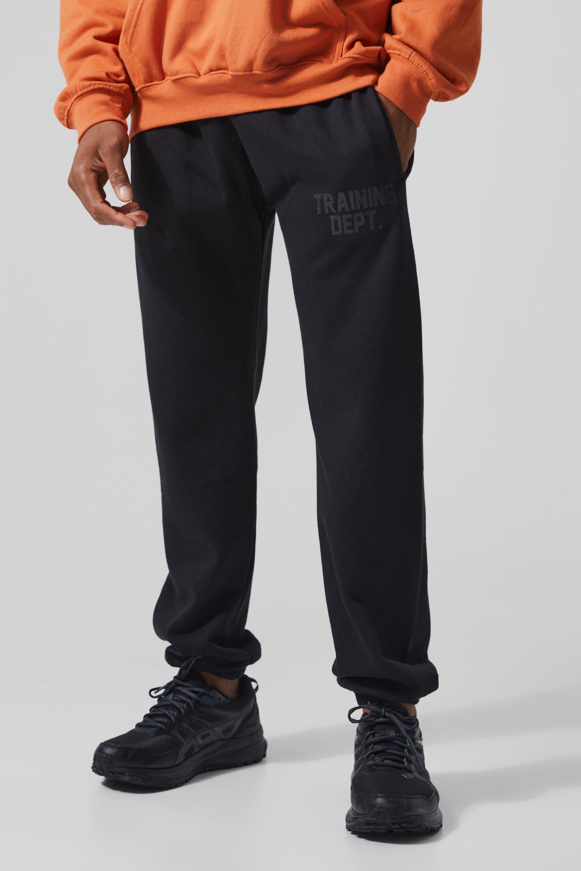 Man Active Fleece Zip Hem Jogger