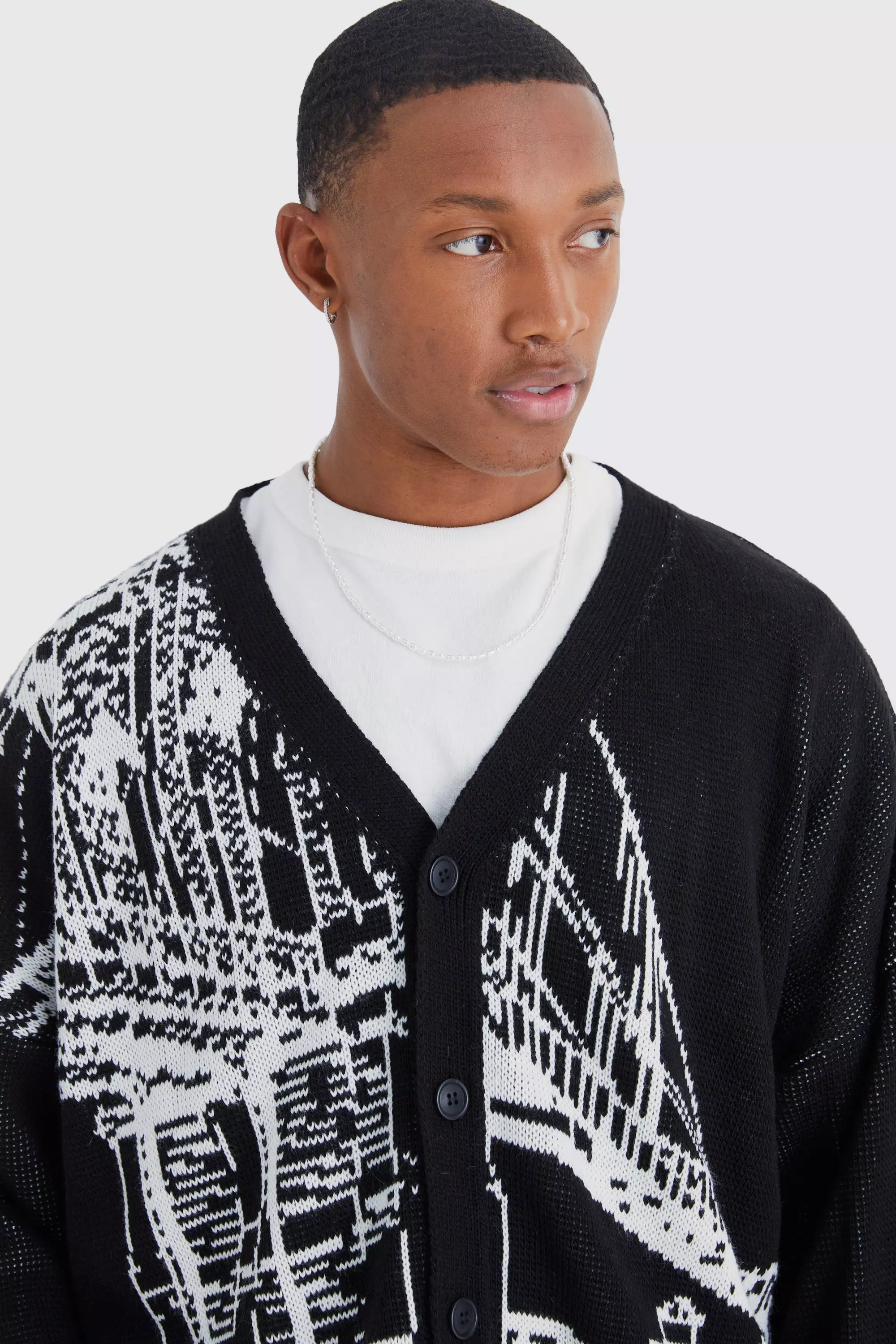 トップス GRANCY DestructionDesign BigCardigan M GRANCY】Destruction Design Big Cardigan - Cardigan