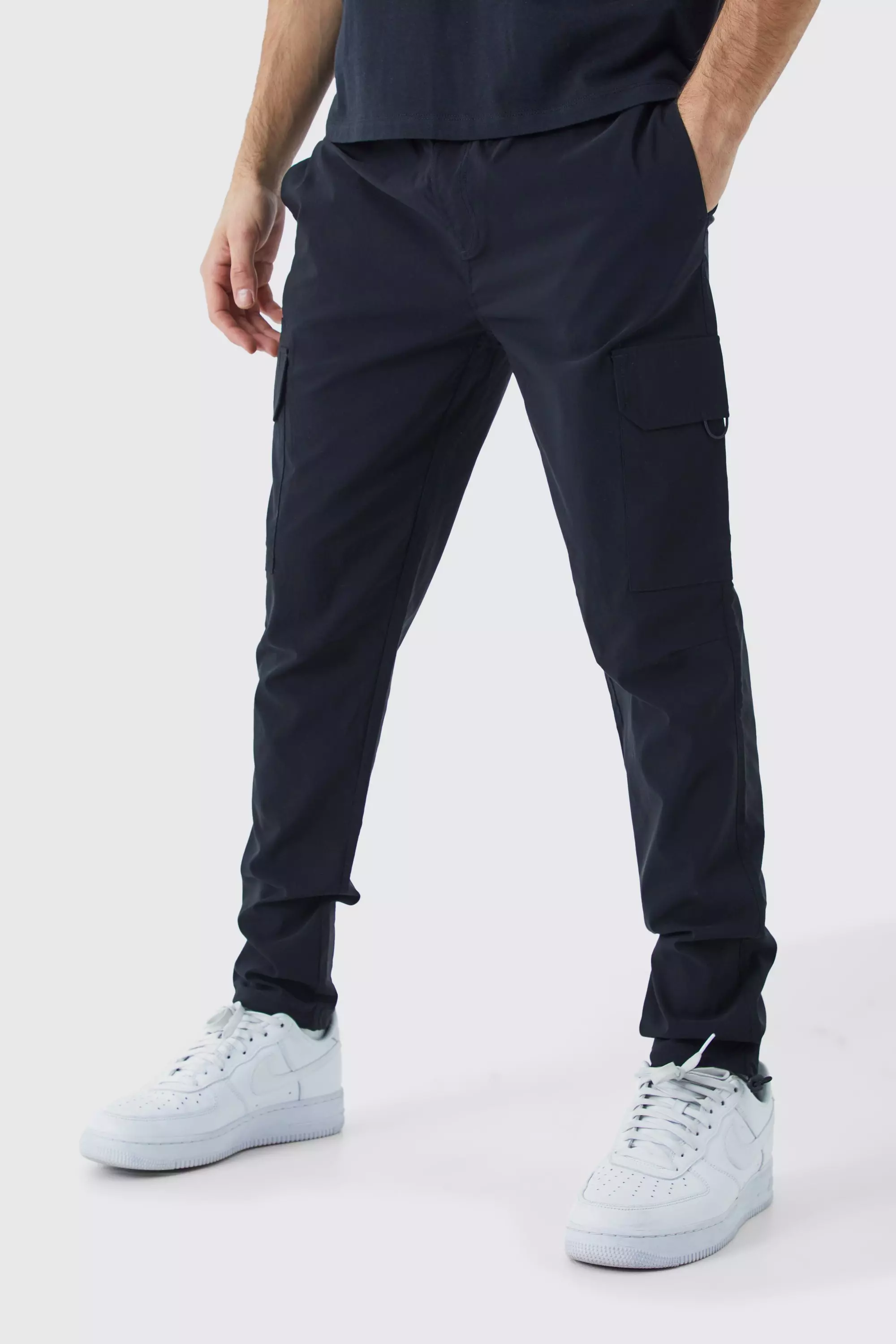 Plus Elastic Lightweight Stretch Skinny Cargo Pants