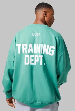 Green Man Active Oversized Training Dept Sweatshirt