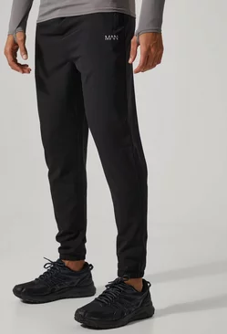 Man Active Gym Tapered Sweatpants Black