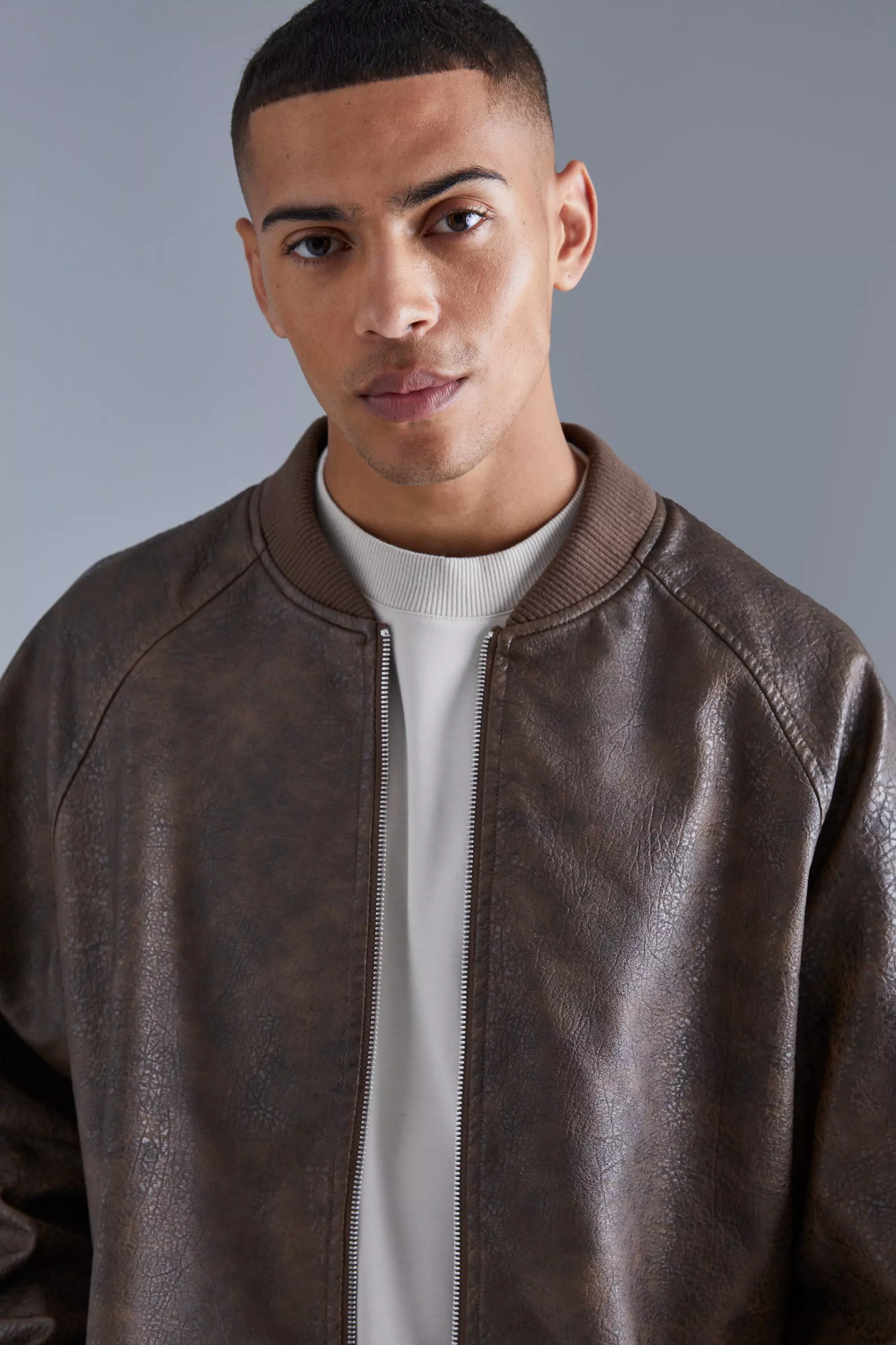Bomber oversize à manches raglan , Brown autre image