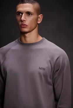 Man Active Tech Sweatshirt Charcoal
