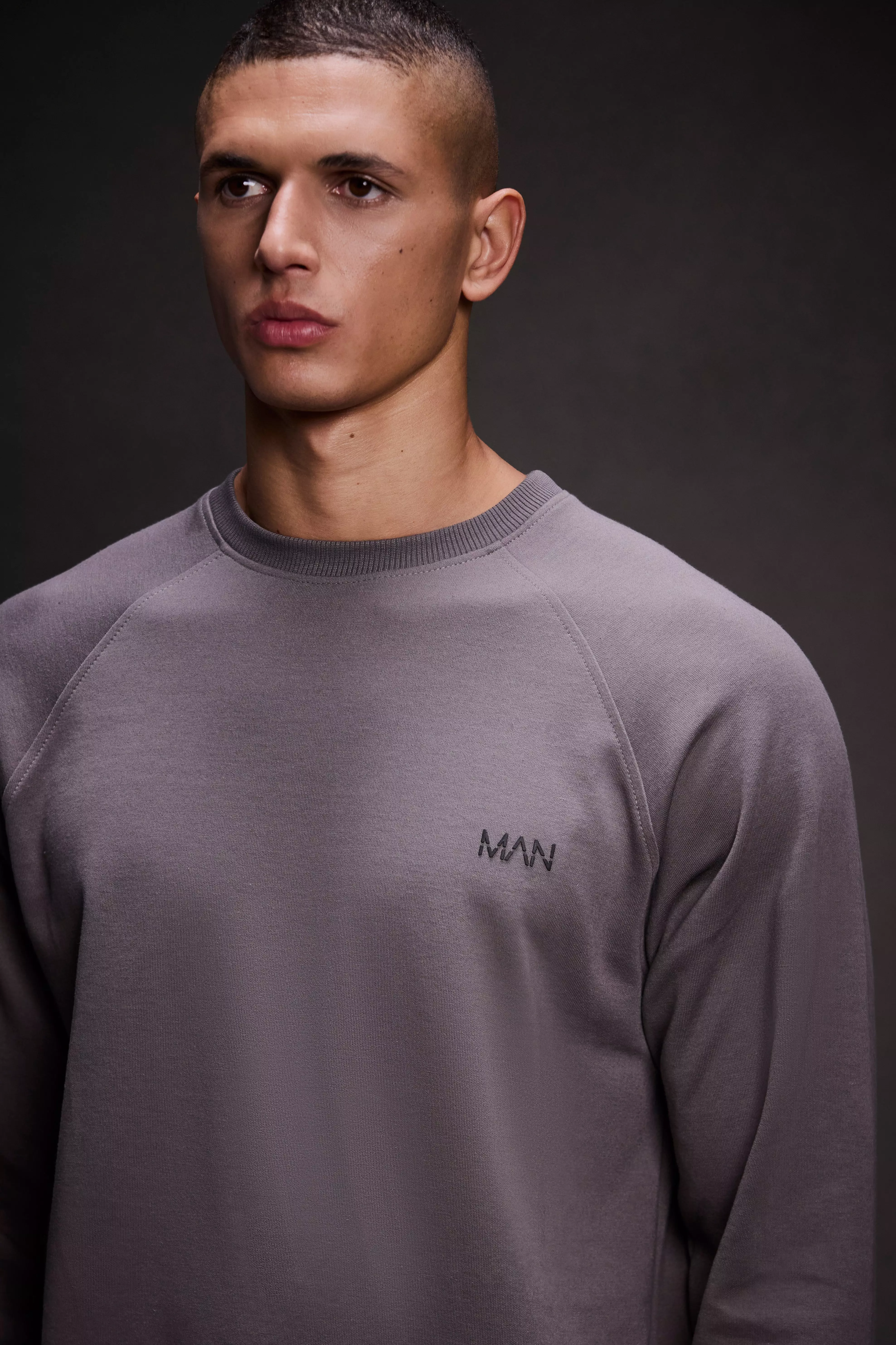 Charcoal Grey Man Active Tech Sweatshirt
