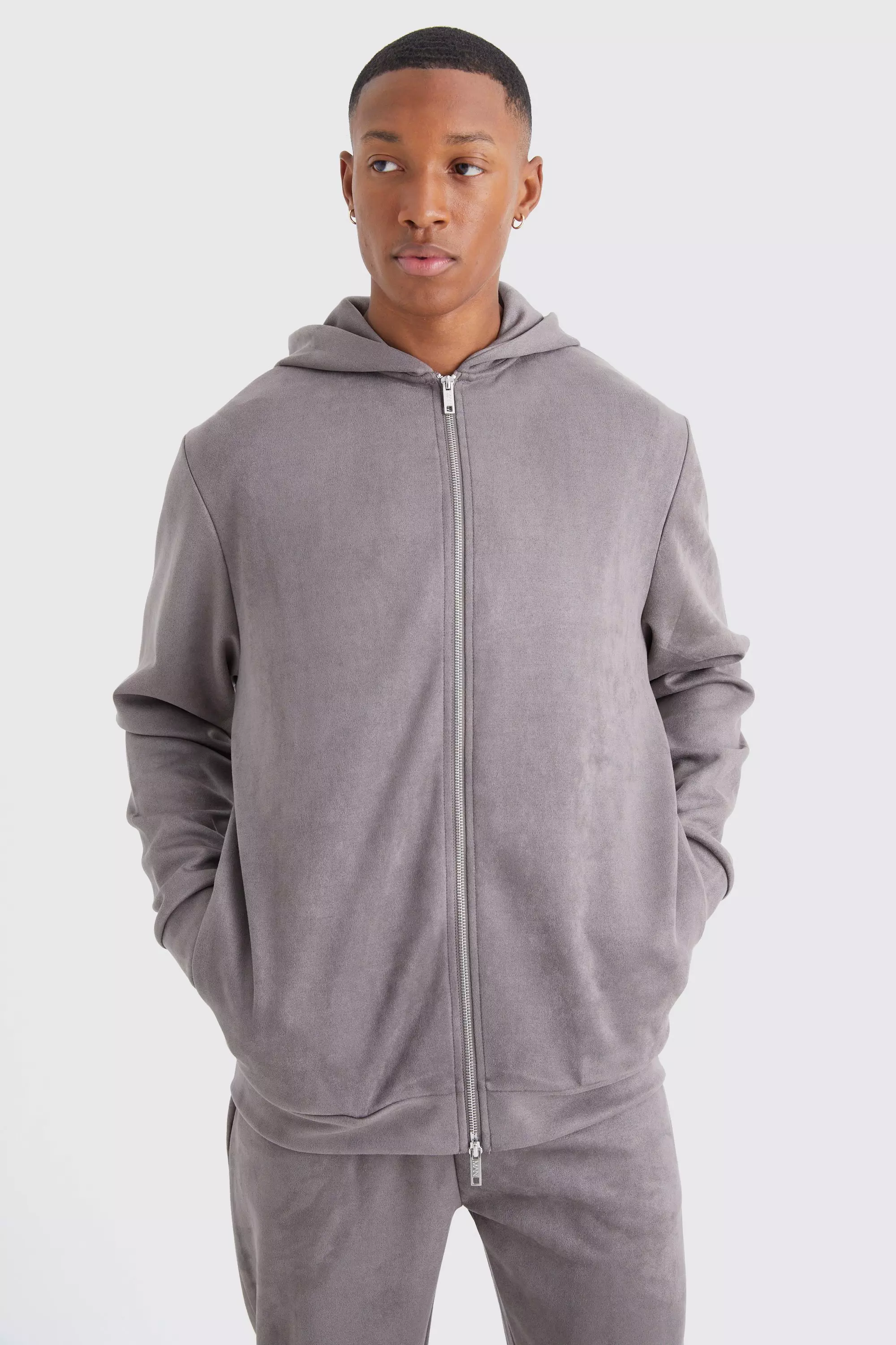 Hoodie suede clearance