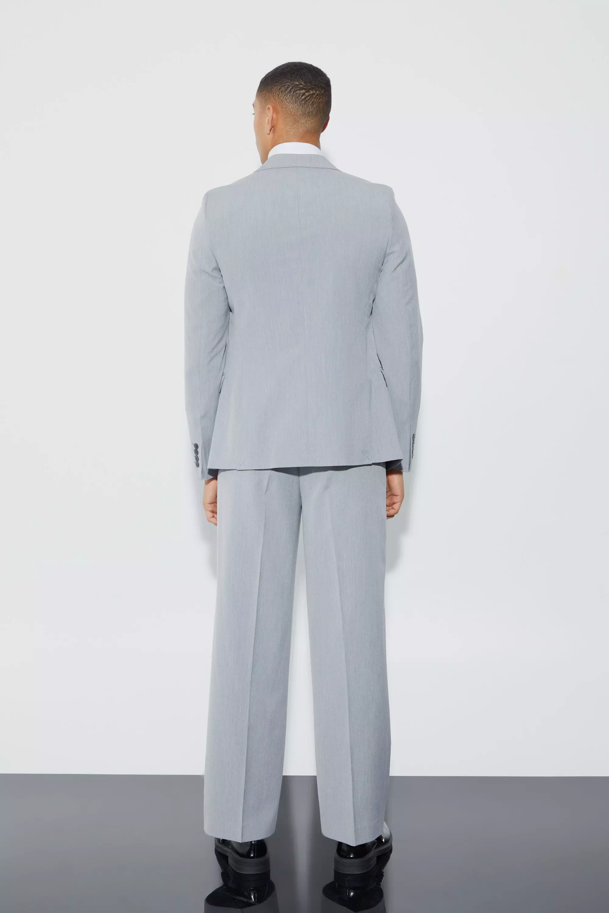 Doppelreihige Super Skinny Anzugjacke, Grey alternatives Bild