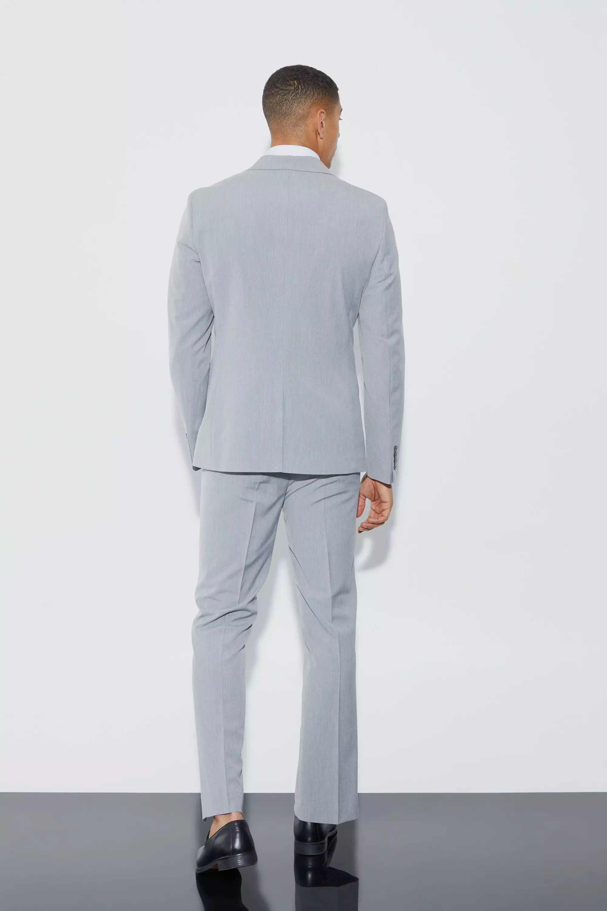 Grey Slim Single Breasted Suit Jacket alternative image