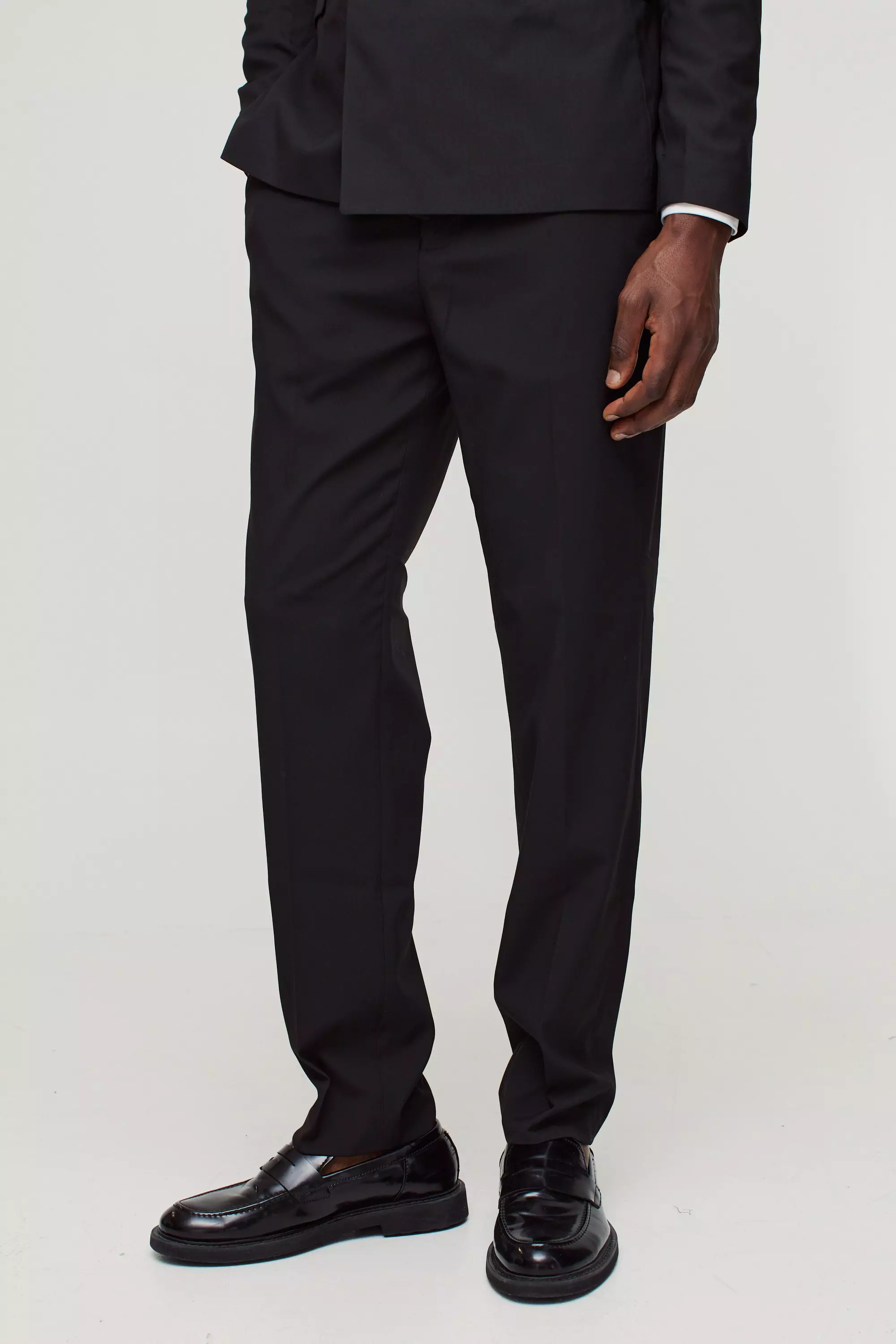 Black Slim Cropped Dress Pants alternative image