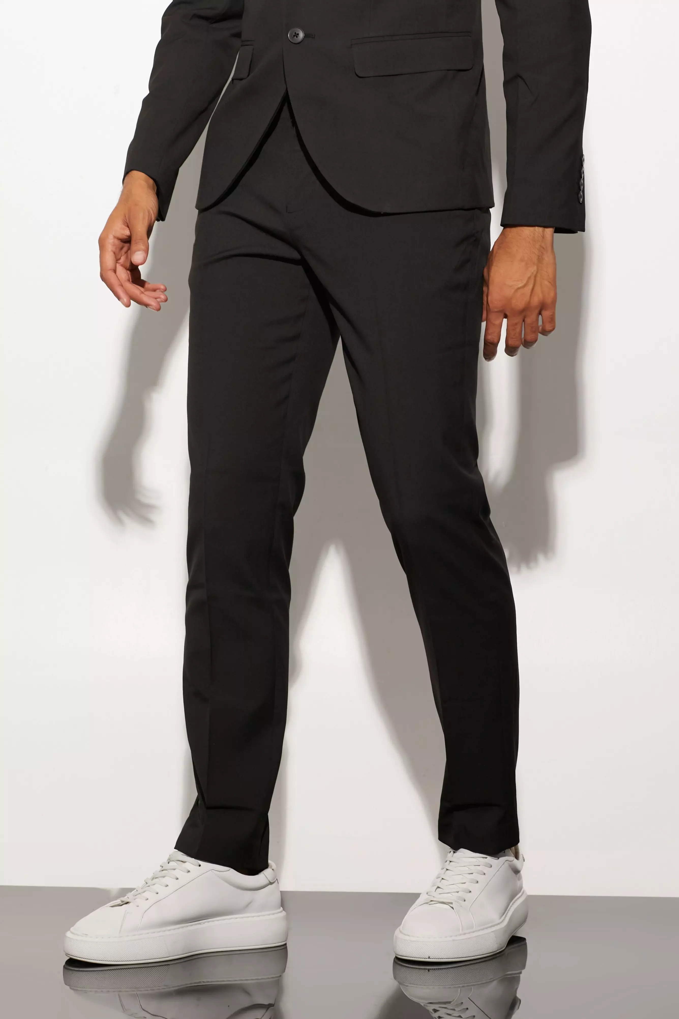 Black Slim Suit Pants