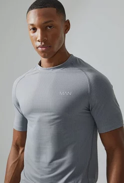 Grey Man Active Muscle Fit Marl T-shirt