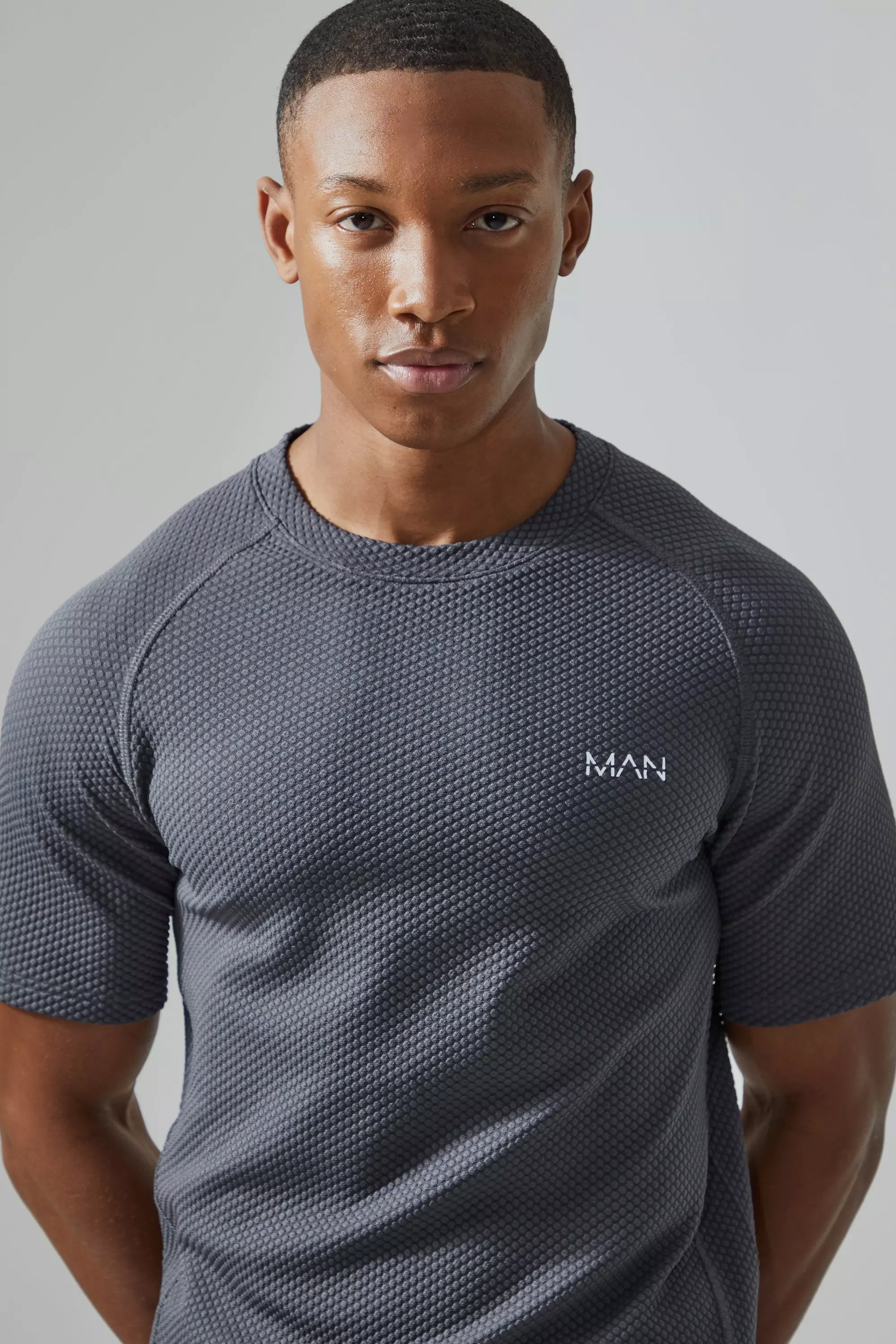 Men's Textured T Shirts | boohooMAN USA