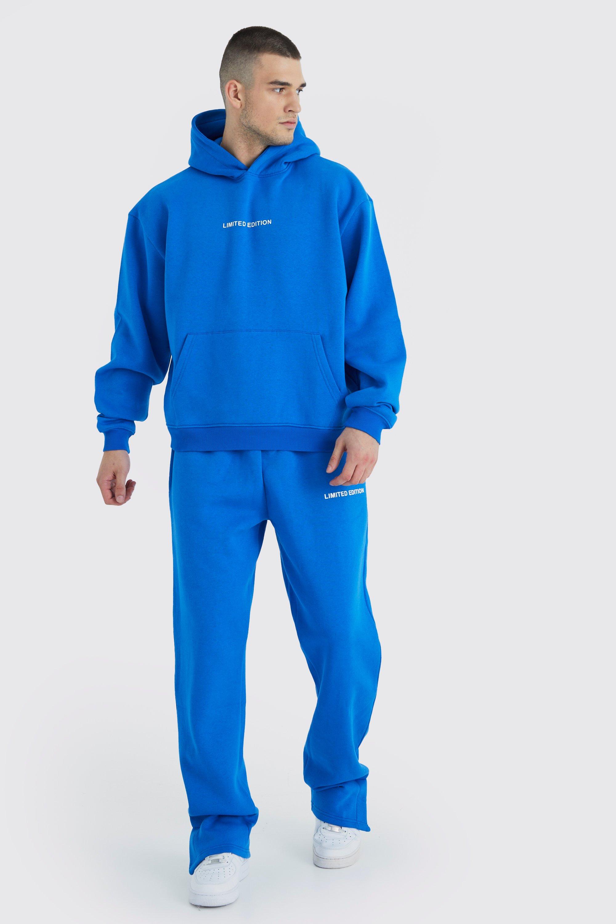 Tall Oversized Boxy Split Hem Tracksuit boohooMAN USA