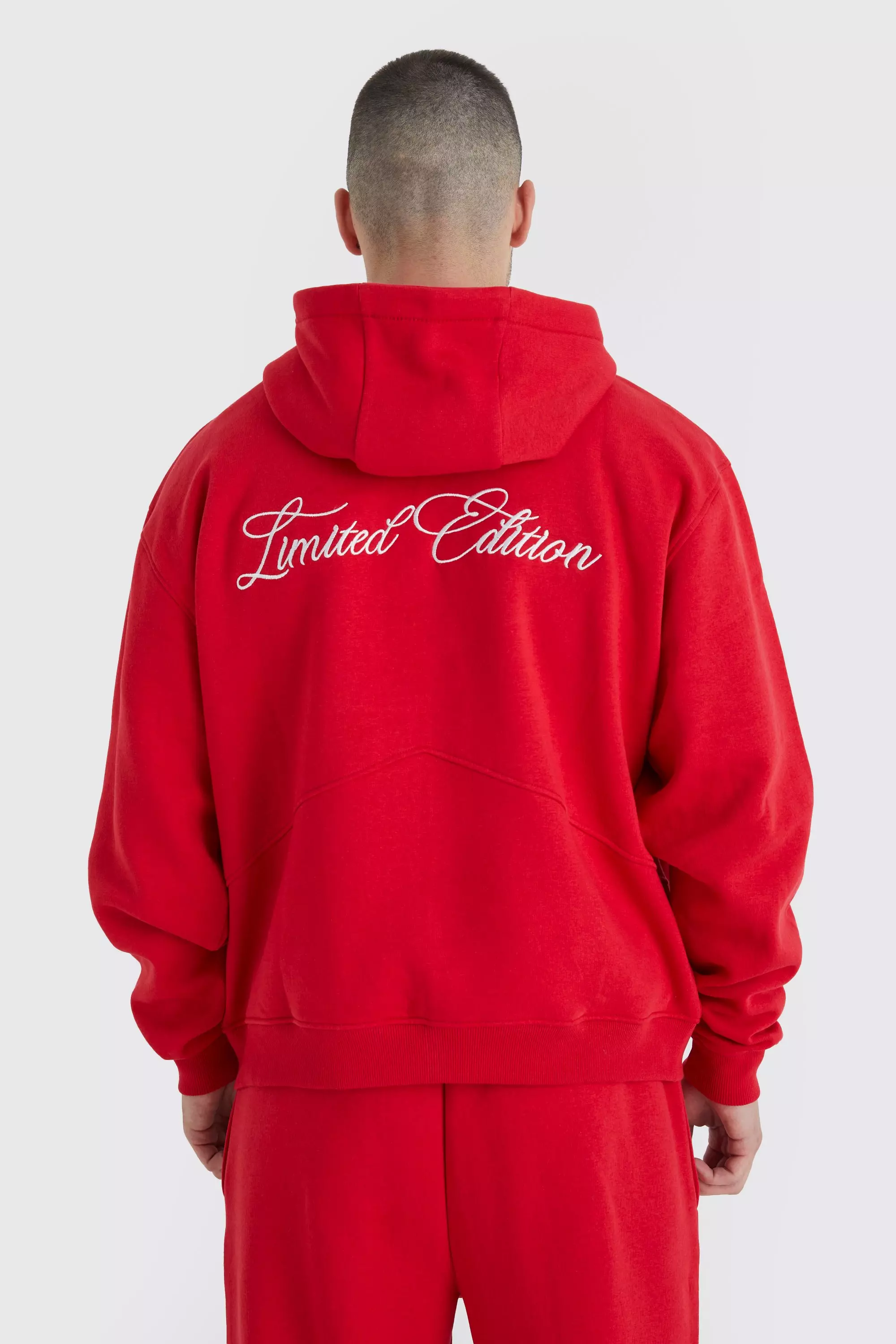 Tall Oversized Boxy Zip Through Hooded Tracksuit boohooMAN