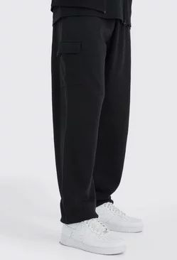 Tall Loose Fit Cargo Jogger Black