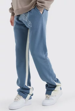 Blue Tall Slim Stacked Official Gusset Sweatpants