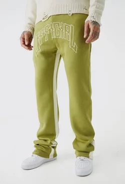 Tall Slim Stacked Official Gusset Sweatpants Olive