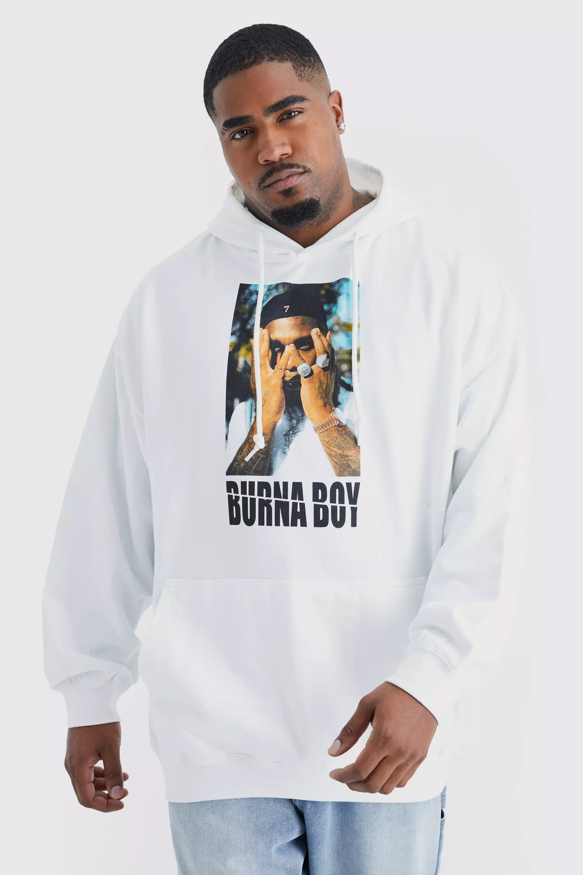 Plus Burna Boy License Hoodie White