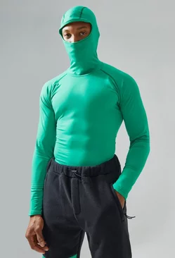 Green Man Active Fleece Lined Head Cover Base Layer
