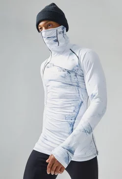 White Man Active Matte Face Covering Base Layer