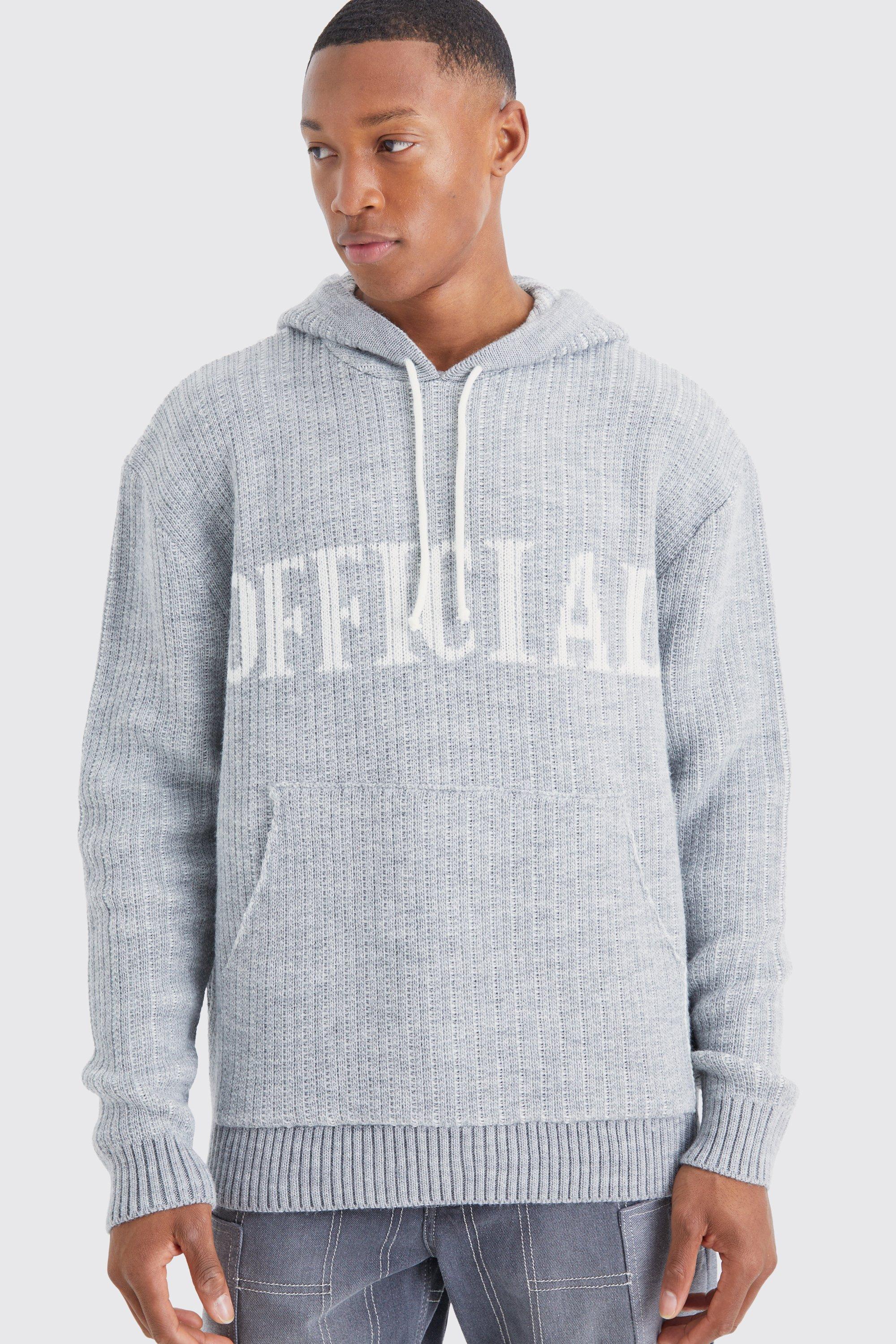 Oversized Chunky Ribbed Knitted Hoodie