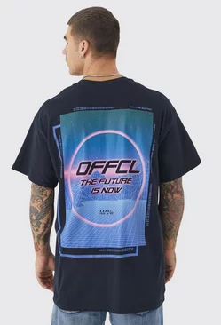 Oversized Ofcl Future Graphic T-shirt Black