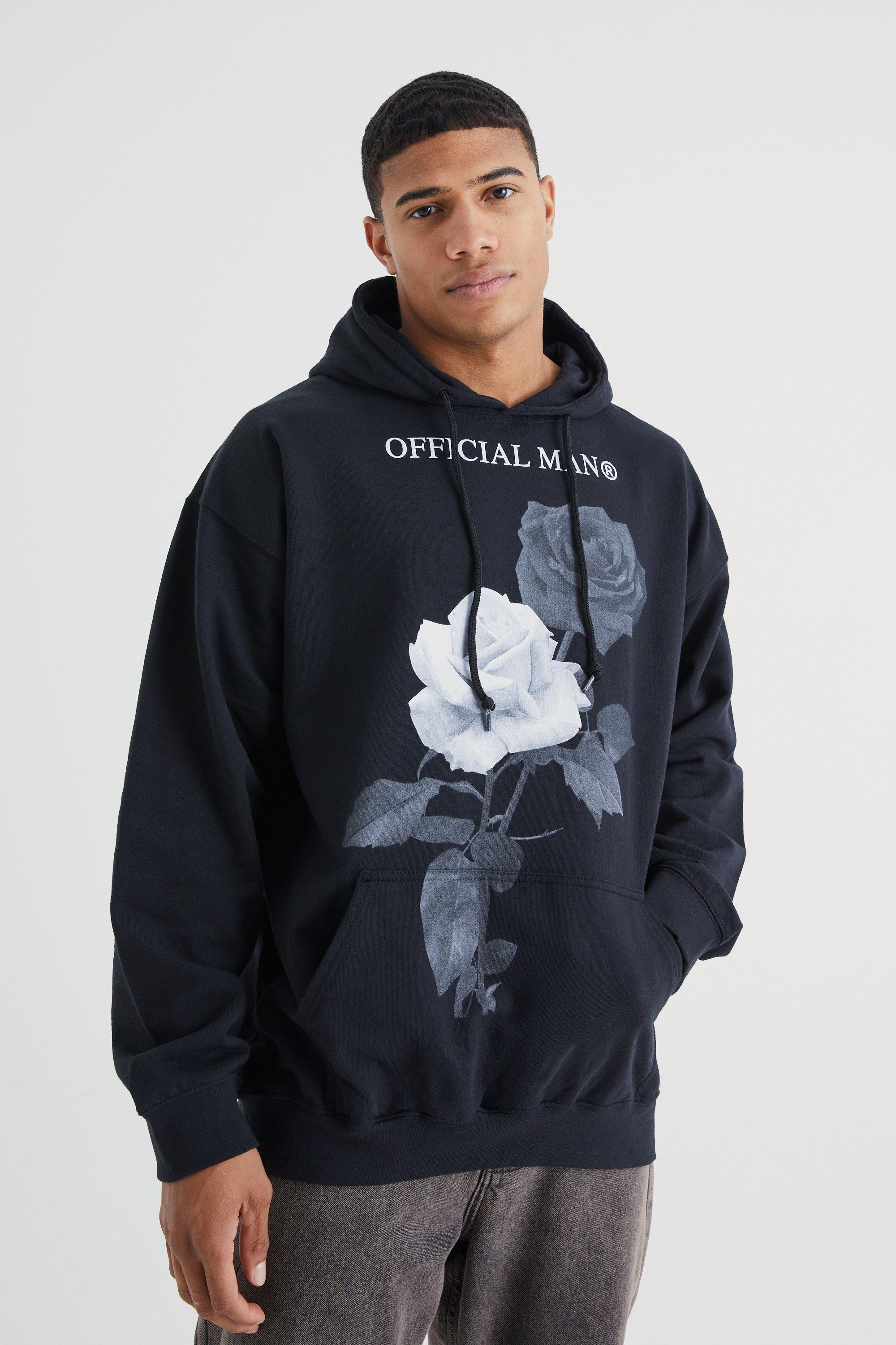 Rose graphic hoodie sale