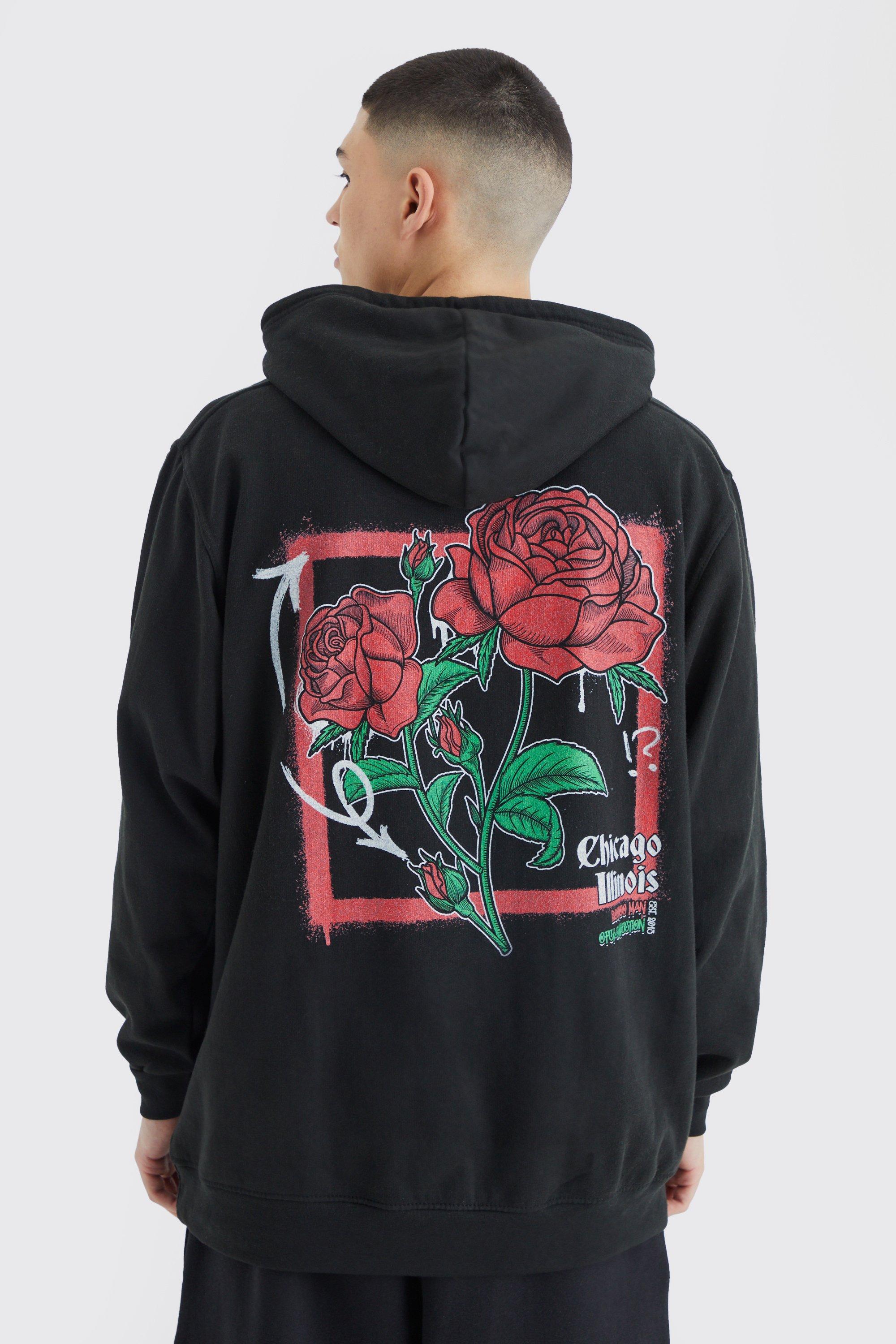 Obey hoodie 2025 with roses