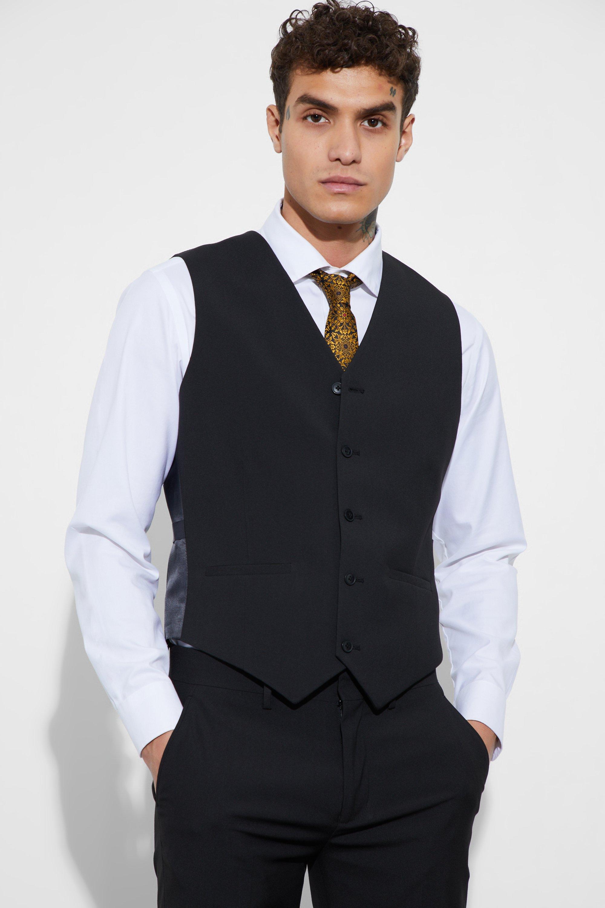 Slim-Fit Weste, Black