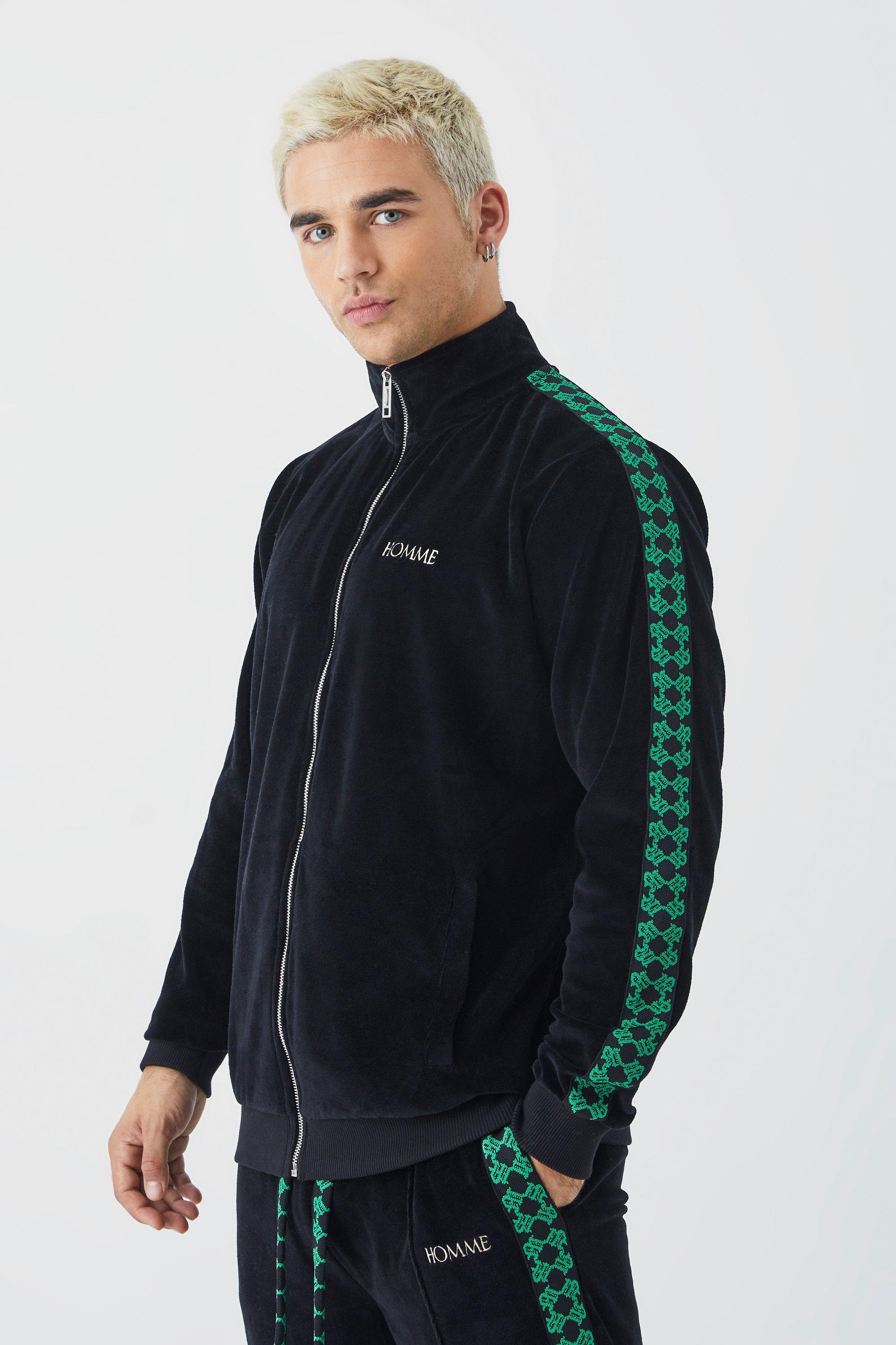 Relaxed Tricot Zip Detail Track Jacket