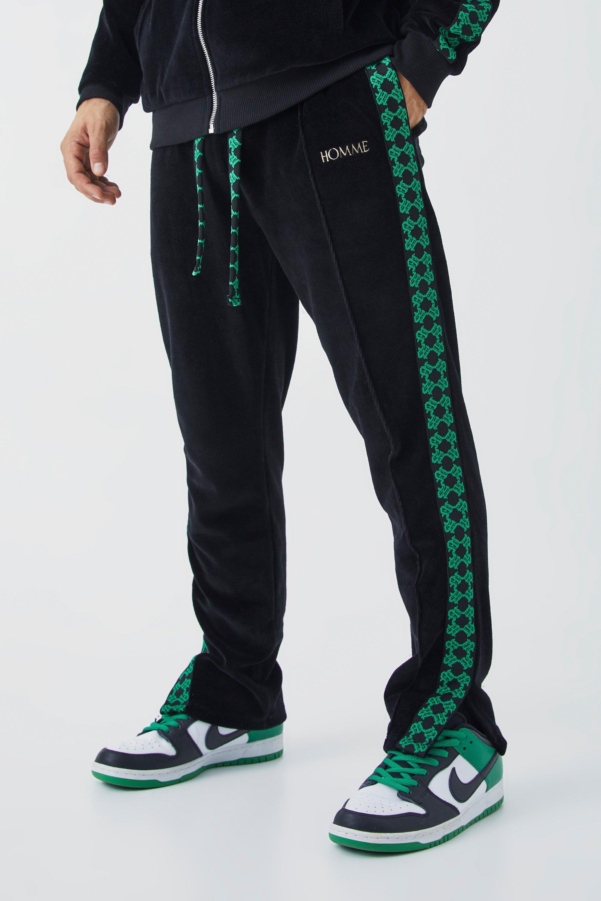 Slim Stacked Flare Sweatpants With Gusset Panel