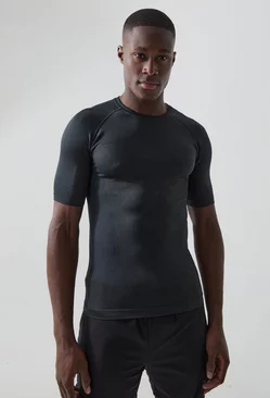 Black Man Active Seamless T-shirt
