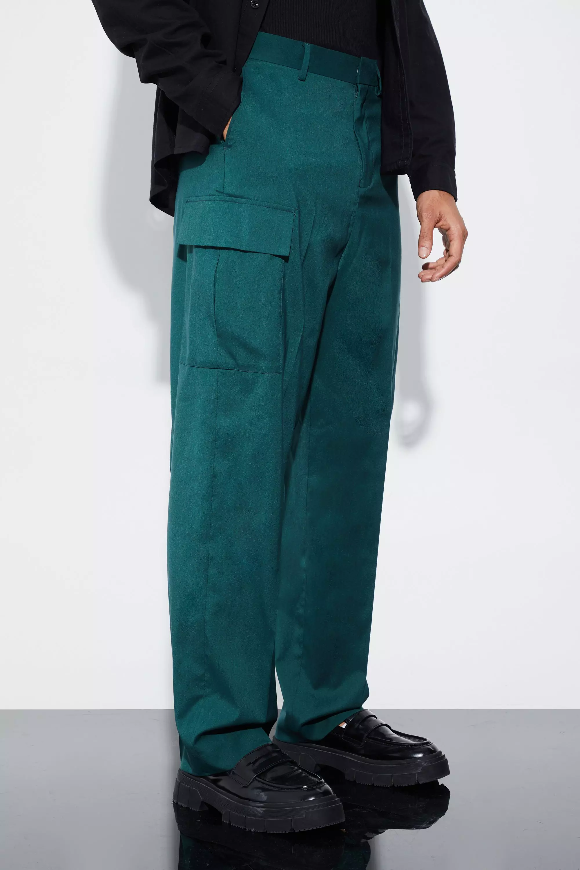 Forest Getailleerde Baggy 3D Cargo Broek alternatieve afbeelding