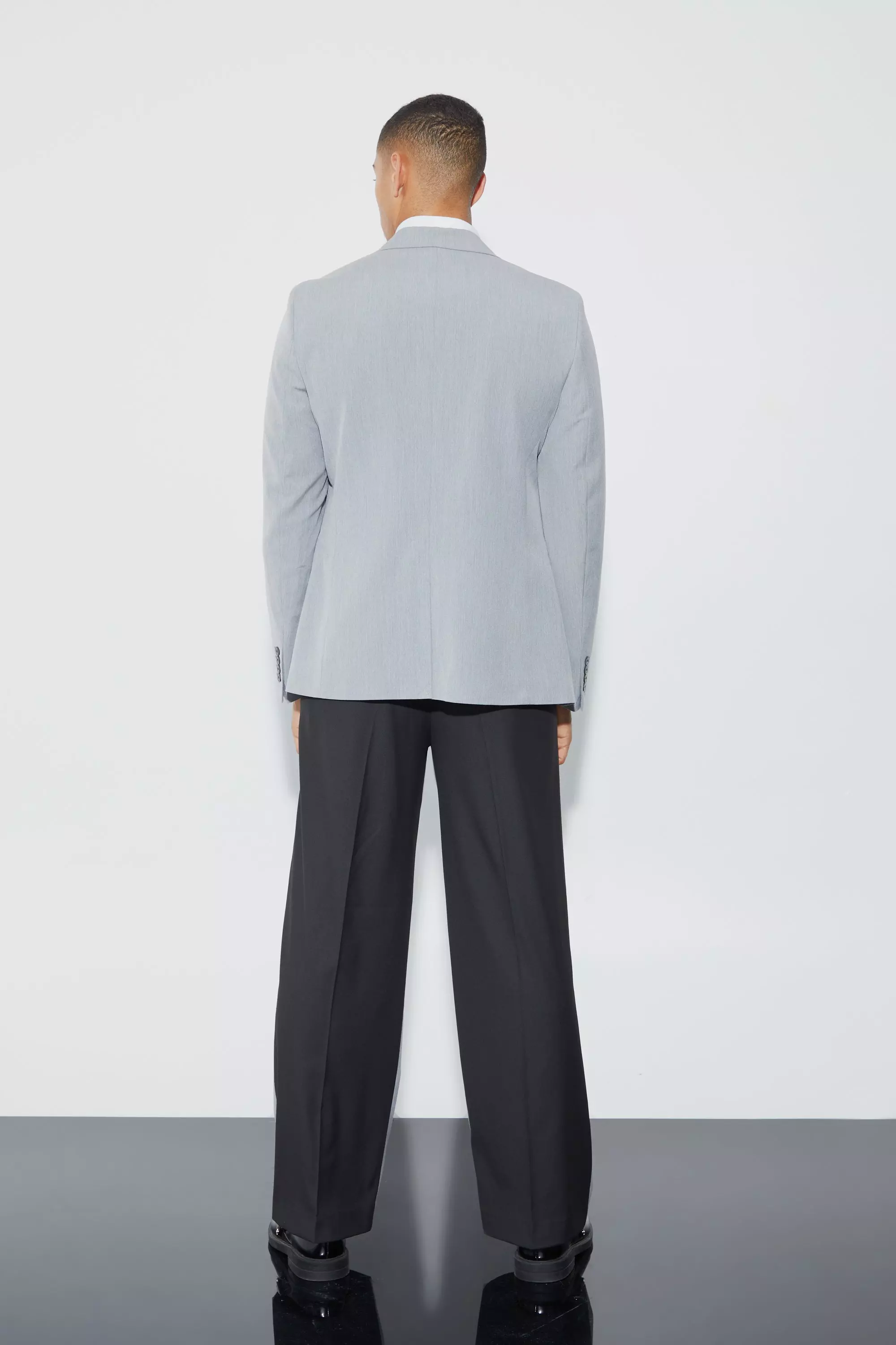 Pantalon large color block, Grey autre image