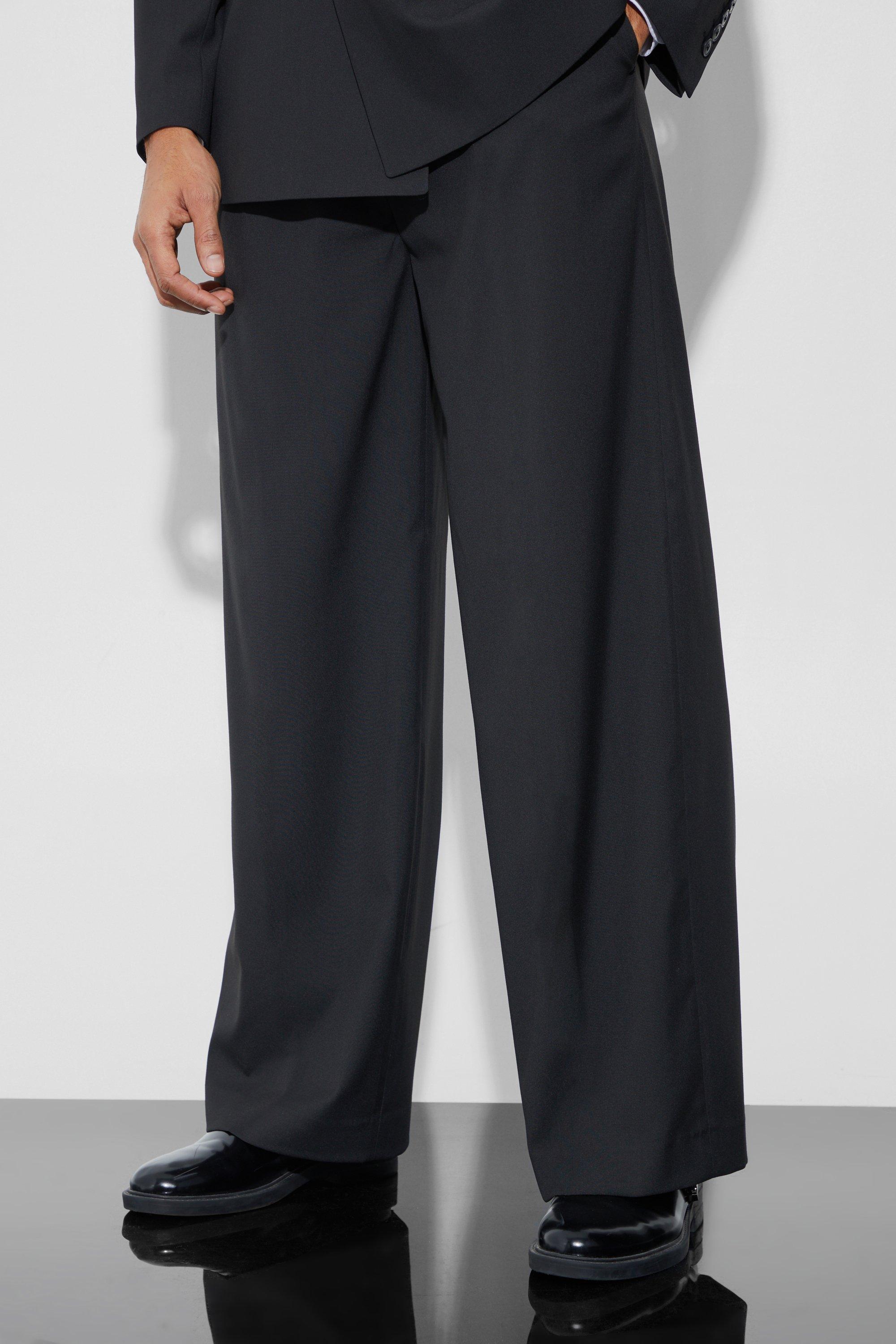 Extra Wide Fit Pleat Front Tailored Pants