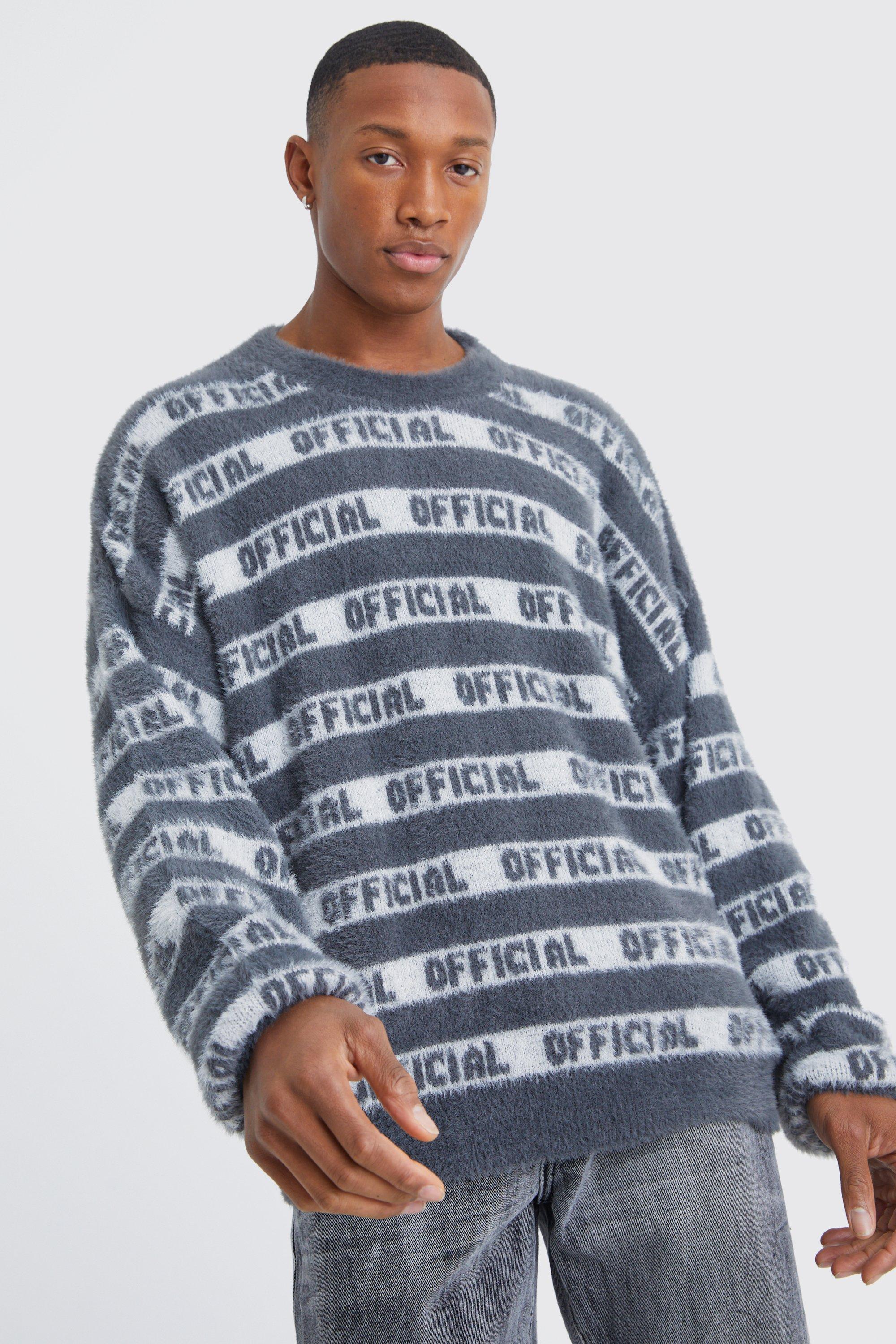 Mixed Stitch 3 Panel Knitted Oversized Sweater