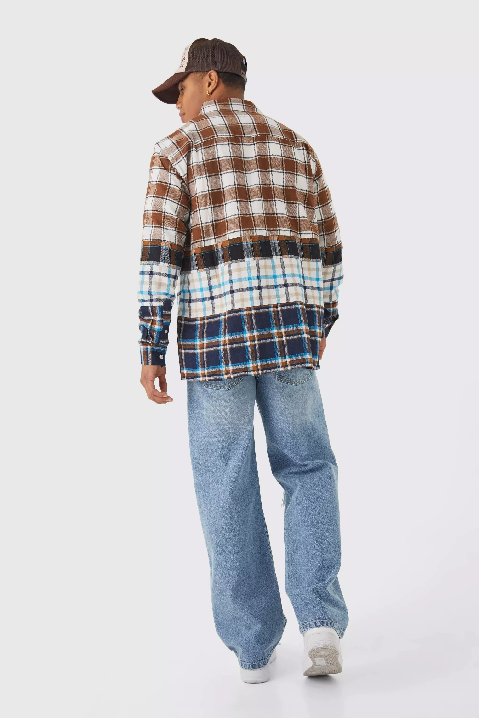 Ice blue Baggy Rigid Distressed Jeans alternative image