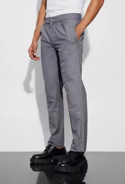 Grey Boxer Waistband Tailored Trousers