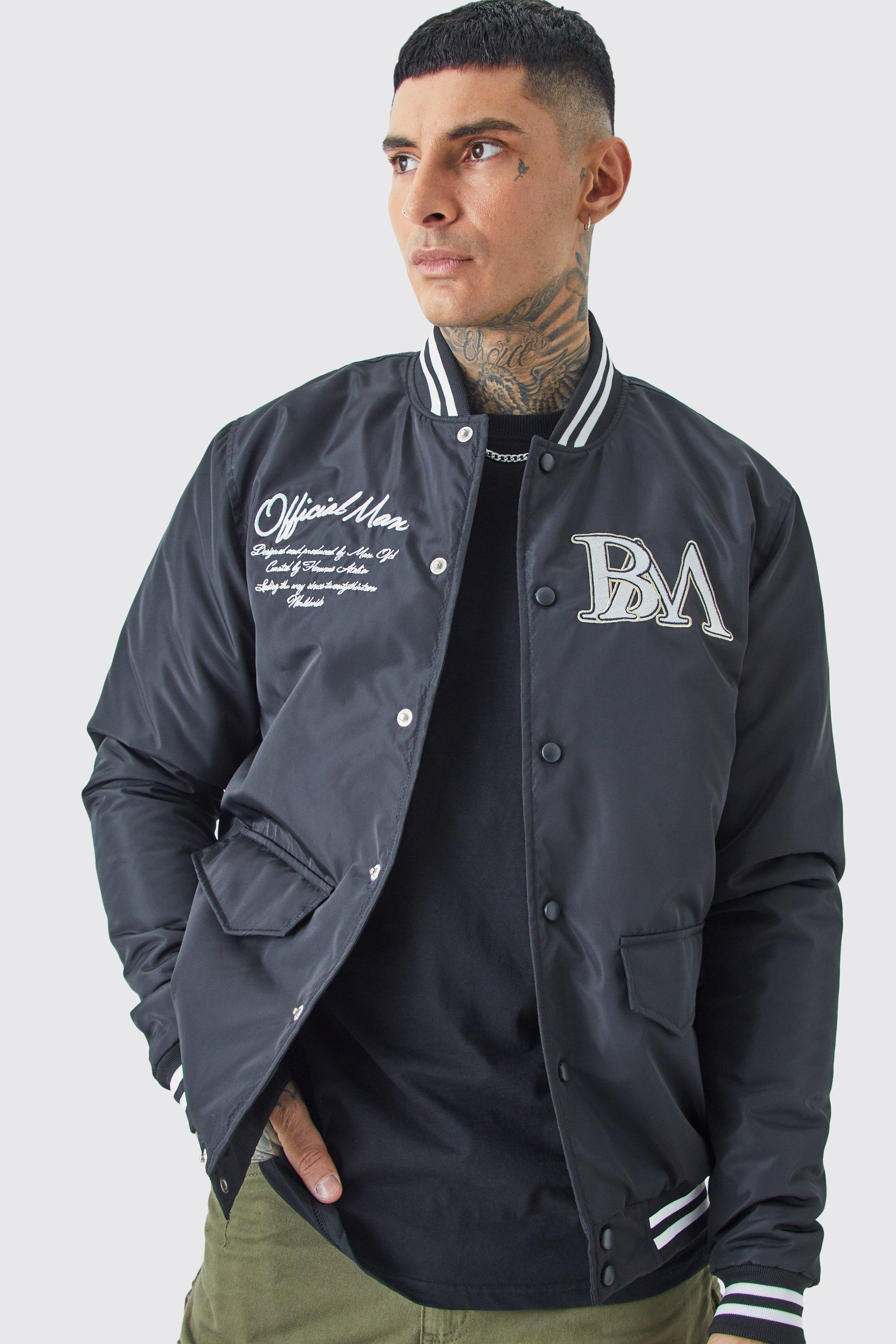 Men's Om Drip Face Sleeve Varsity Jacket