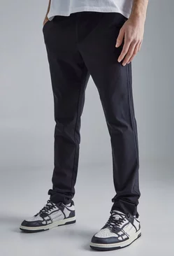 Black Stretch Tailored Slim Fit Trousers