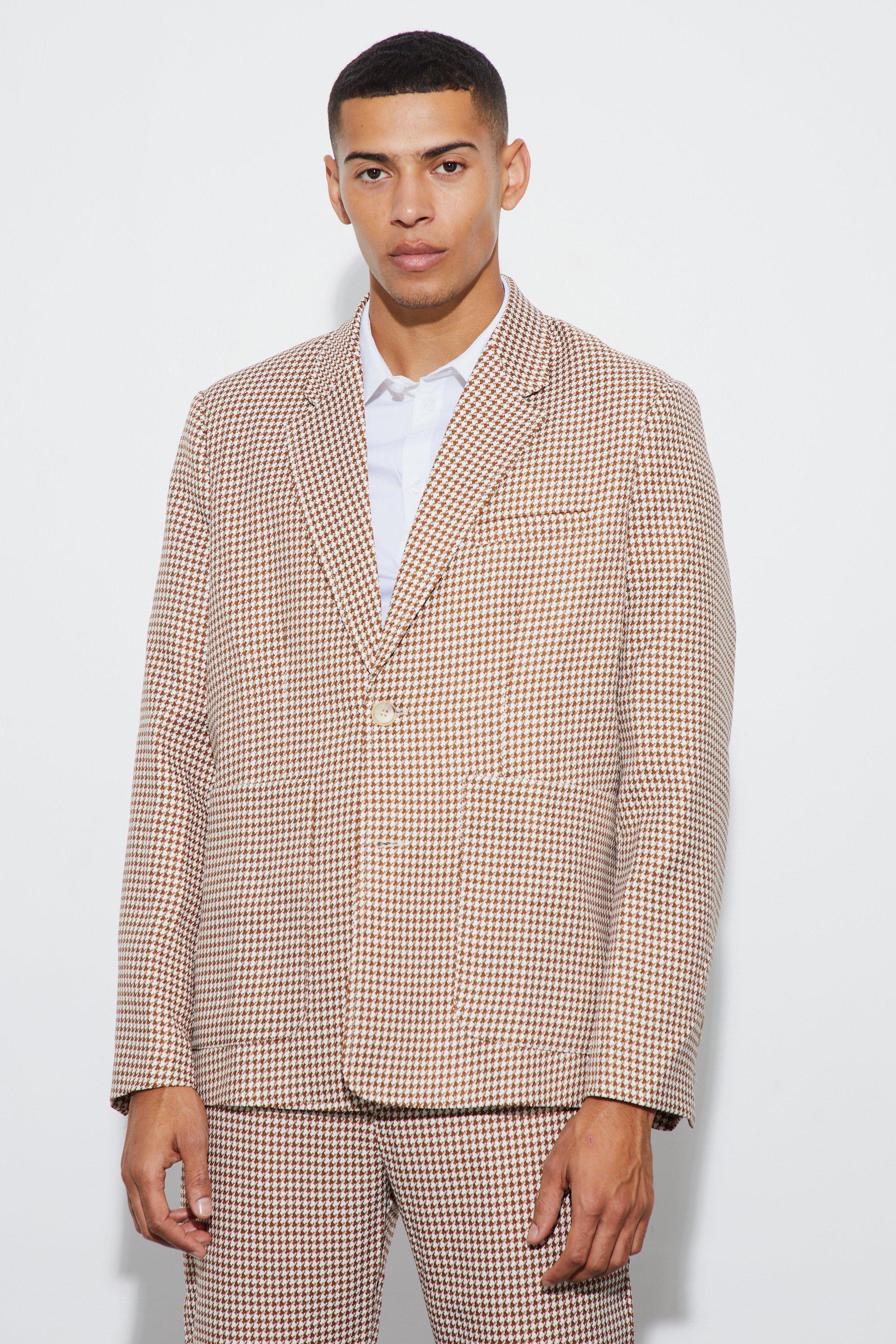 Houndstooth clearance oversized blazer