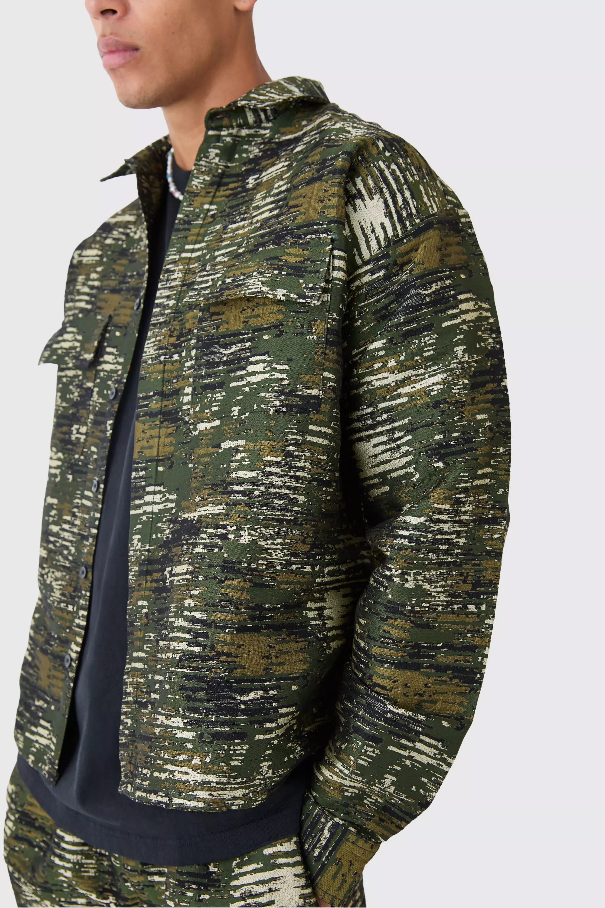 Surchemise texturée à imprimé camouflage, Camo autre image