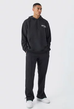 Official Oversized Drawcord Detail Tracksuit Black