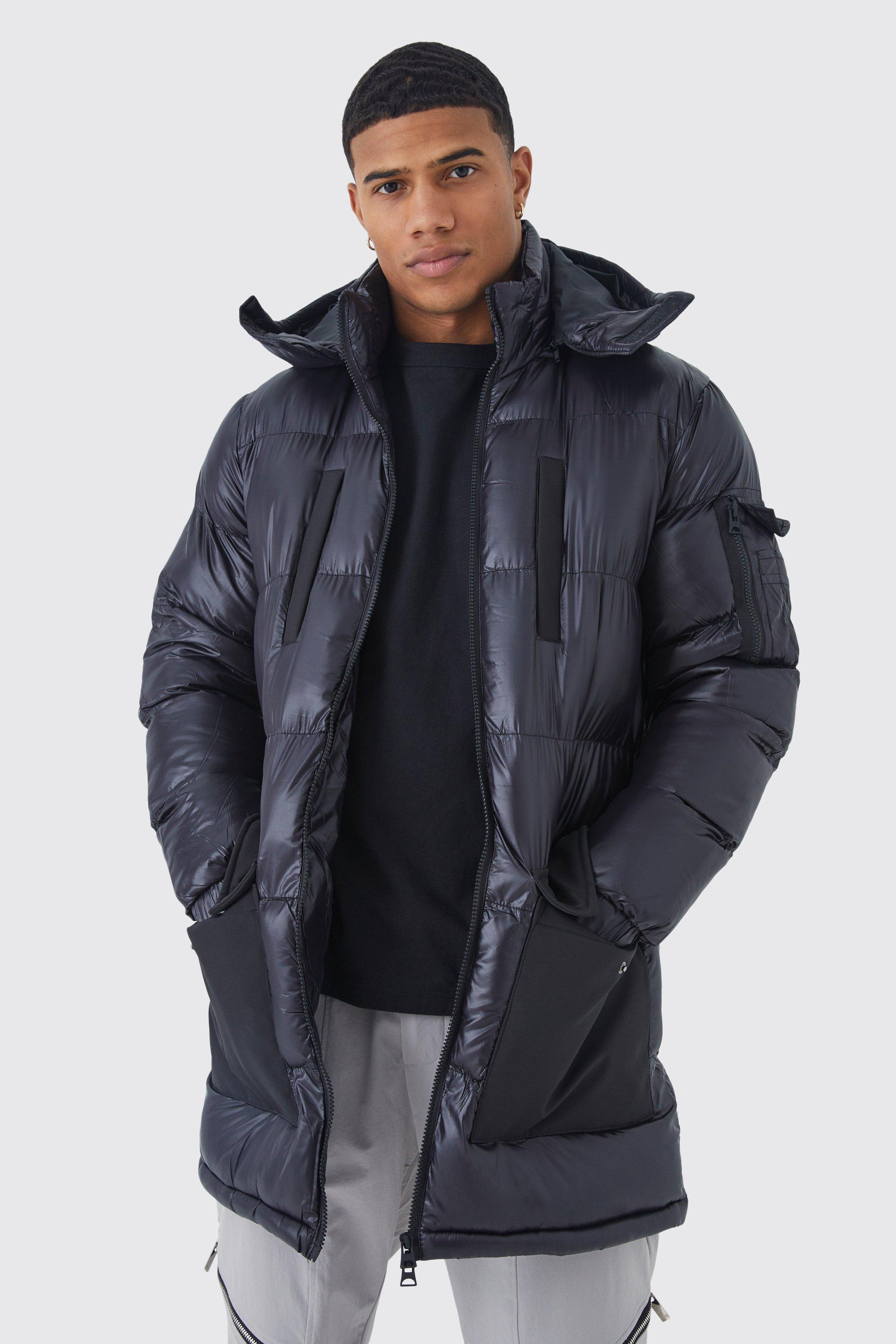 boohooMAN Men's Baroque Tapestry Puffer