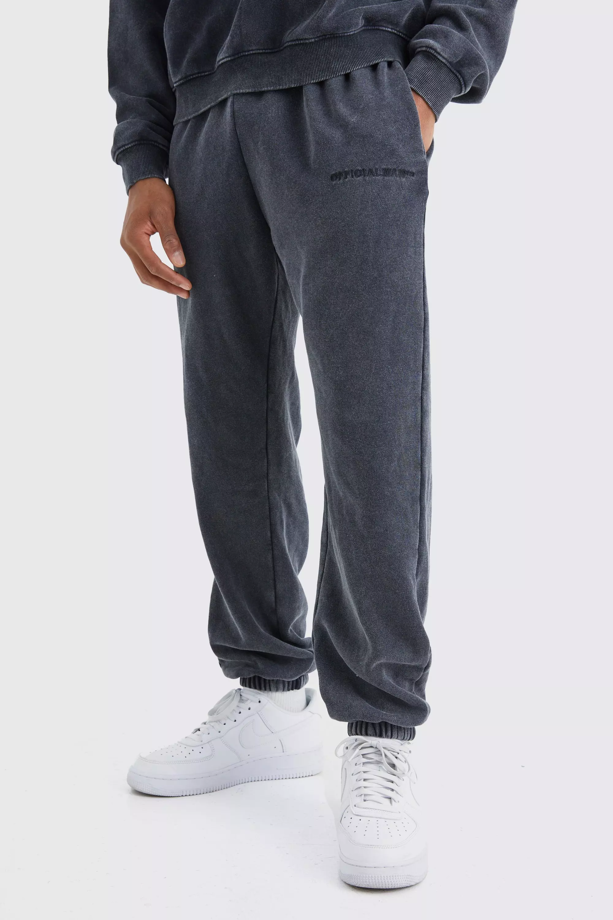 Charcoal Regular Fit Core Fit Official Acid Wash Jogger alternative image