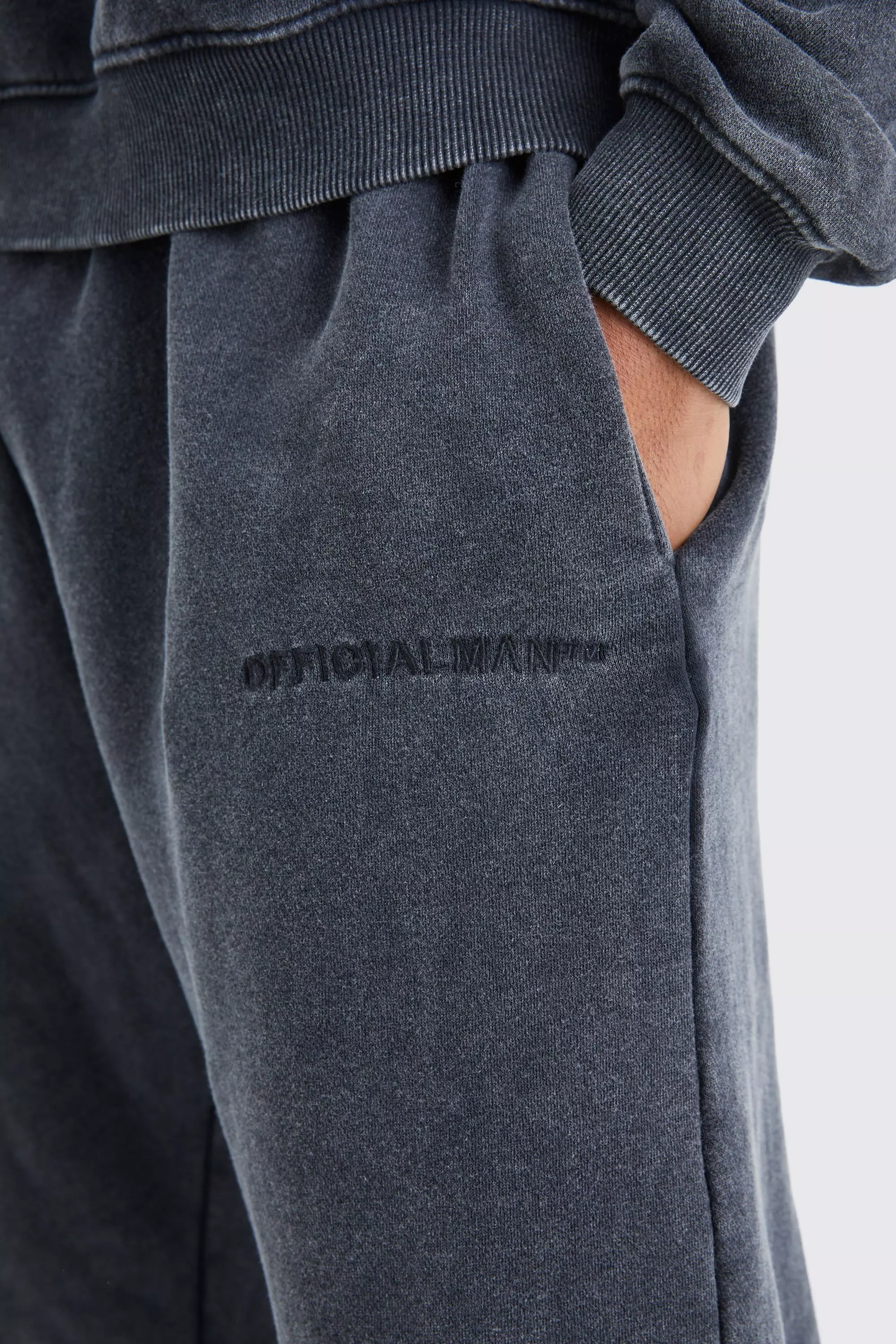 Charcoal Regular Fit Core Fit Official Acid Wash Jogger alternative image