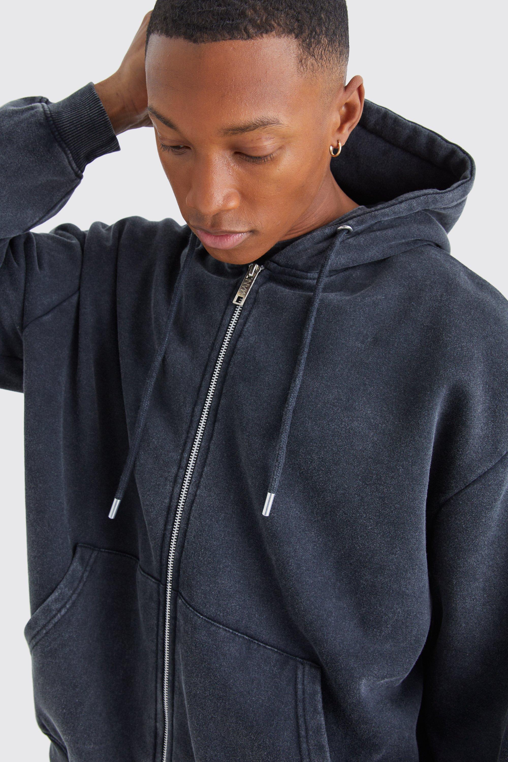 Boohooman zip up hoodie hot sale