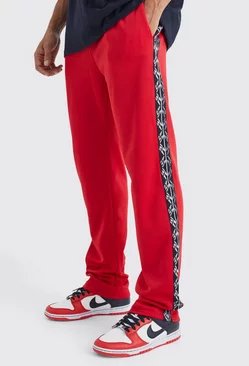 Tape Side Tricot Jogger Red